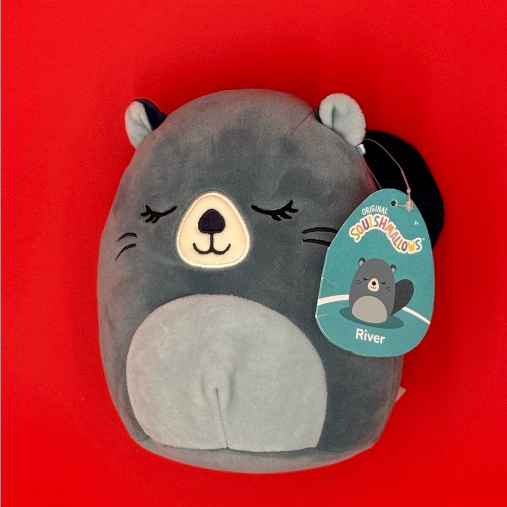 Squishmallows NWT River the Beaver. Ships next biz day .